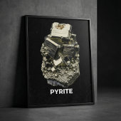 Poster Pyrite Crystal Specimen
