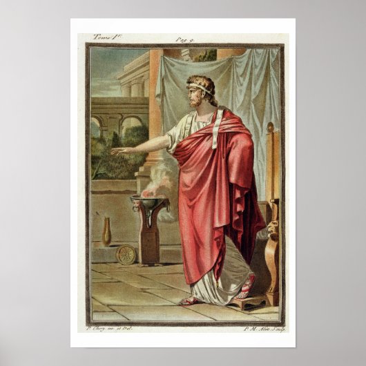 Poster Pyrrhus, costume d'Andromache de Jean Racine, (Devant)
