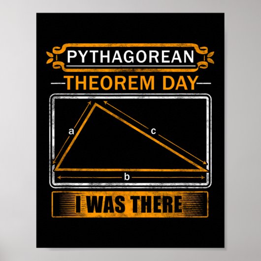 Poster Pythagorean Theorem Day I Was There - Math Teacher (Devant)