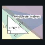 Poster Pythagorean Theorem  *UPDATED*<br><div class="desc">This piece illustrates the Pythagorean Theorem. The piece makes a great decoration/study aid for math classrooms. The design was created in Adobe Photoshop and Illustrator.  *UPDATED*</div>