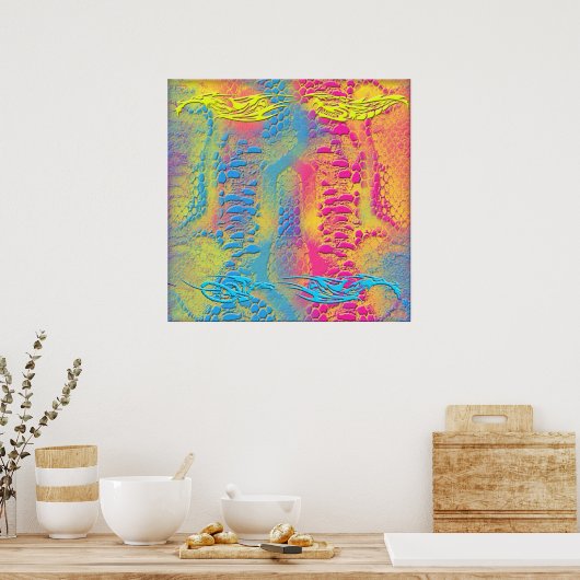 Poster PYTHON - moderne fractale décorative - (Cuisine)