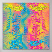 Poster PYTHON - moderne fractale décorative - (Devant)