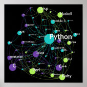 Poster Python Programmation Language Influence Network (Devant)