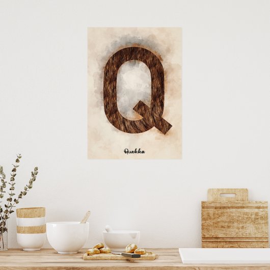 Poster Q est pour Quokka (Cuisine)