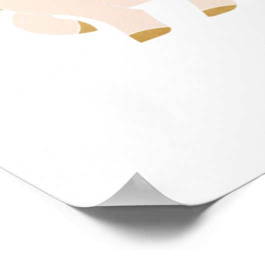 Poster Q lettre nom personnalisé monogramme avec poney (Coin)