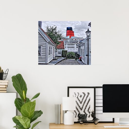 Poster QE2 à Stavanger (Bureau à domicile)