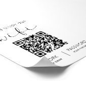 Poster QR Code Blanc S'Il Vous Plaît Profitez De Notre Wi (Coin)