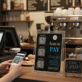 Poster QR Code Payment - Scan to Pay Business Logo