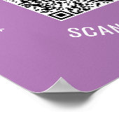 Poster QR Code Scan Info Couleurs de texte personnalisées (Coin)