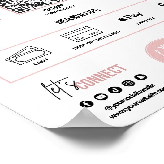 Poster QR Code Scan to Pay Payment Sign Venmo, Cashapp (Coin)