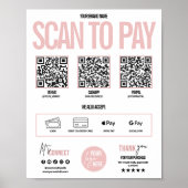 Poster QR Code Scan to Pay Payment Sign Venmo, Cashapp (Devant)