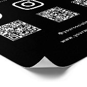 Poster QR Code Votre Logo Suivre Analysez-moi Se connecte (Coin)