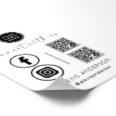 Poster QR Connect With Us Business Logo Médias sociaux (Coin)