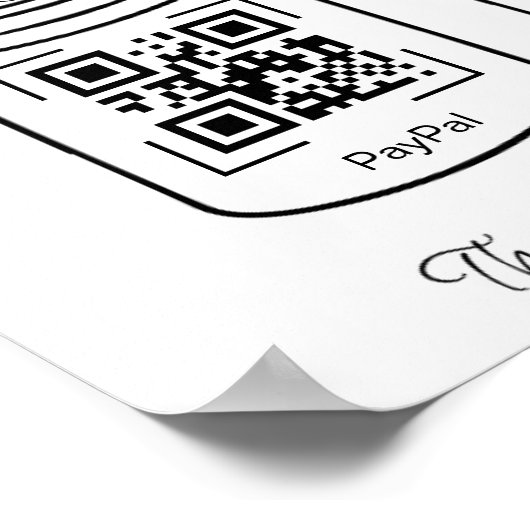 Poster QR Digital Tips Jars Paypal Apple Pay Cash App (Coin)