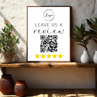 QR minimaliste Laissez-nous un logo d'évaluation