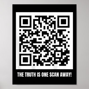 Poster Qr Trump Dancing Code Merch Uni-adulte, Noir,