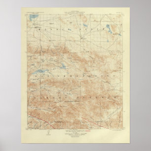 Poster Quadrangée San Gorgonio montrant San Andreas Rift