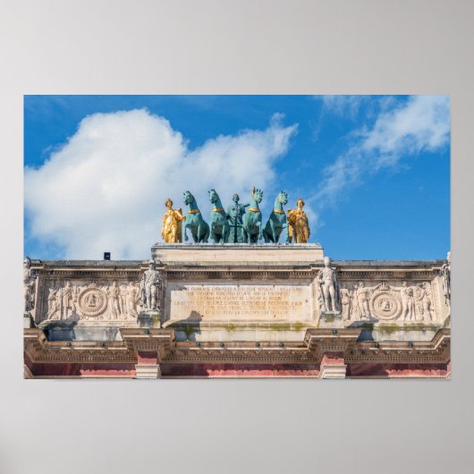 Poster Quadriga sur l'Arc de Triomphe du Carrousel - Pari (Devant)