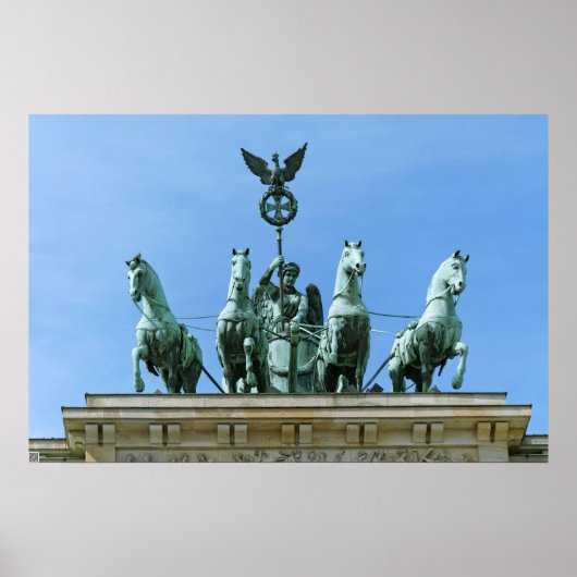 Poster Quadrige de la porte de Brandebourg à Berlin (Devant)