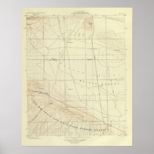 Poster Quadrilatère de Palmdale montrant la crevasse de