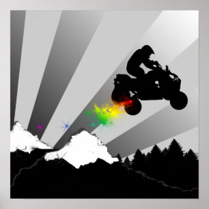 Poster quads : chemin de terre :