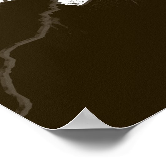 Poster quads. coucher de soleil orange. (Coin)