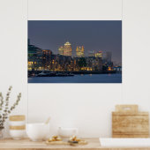 Poster Quai Canary et Docklands à Dusk (Cuisine)