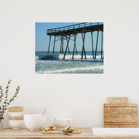 Poster Quai et vagues (Cuisine)