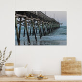 Poster Quai et vagues = Oak Island, NC (Cuisine)