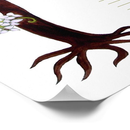 Poster Quaker Mariage Tree of Life (60 invités) portrait (Coin)