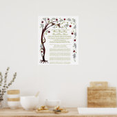 Poster Quaker Mariage Tree of Life (60 invités) portrait (Cuisine)