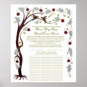 Poster Quaker Mariage Tree of Life (60 invités) portrait (Devant)