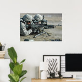 Poster Qualifications de machine Gunner (Bureau à domicile)