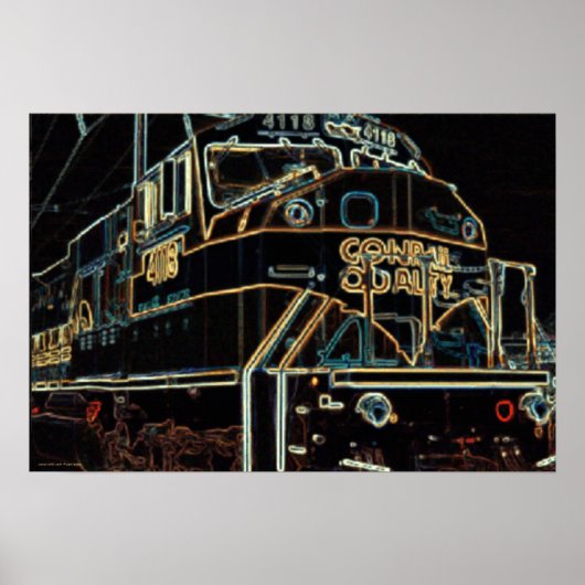 Poster Qualité du rail 1976 - 1999, SD-80MAC #4118 (Devant)
