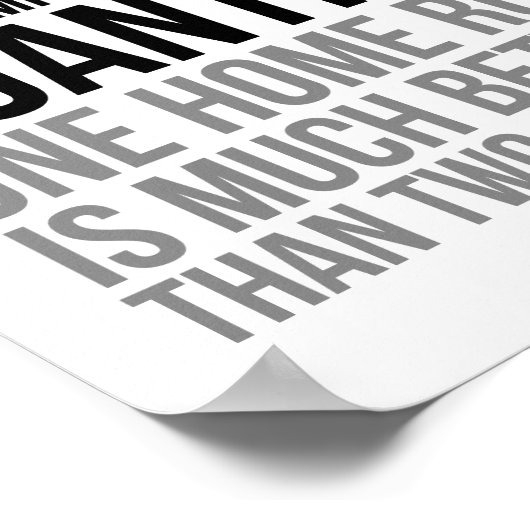 Poster Qualité Plus Importante Que Quantité (Coin)