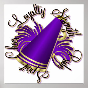 Poster Qualités de pourpre et d'or d'acclamation