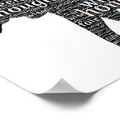 Poster Qualités d'un nuage de mots d'éléphant (Coin)