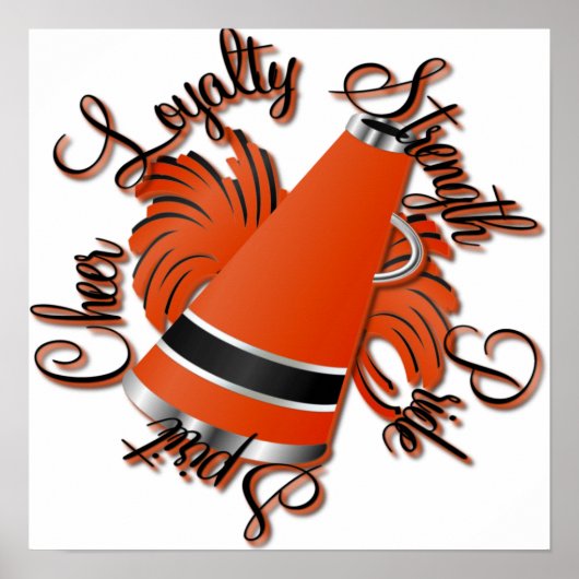 Poster Qualités noires et orange (Devant)