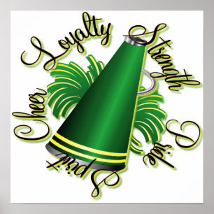 Poster Qualités vertes et jaunes d'acclamation