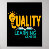 Poster Quality Learning Center Funny School Quote  (Devant)