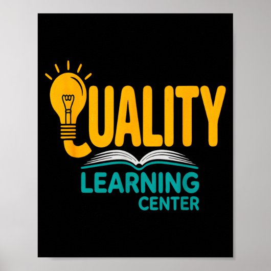 Poster Quality Learning Center Funny School Quote  (Devant)