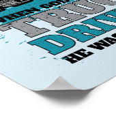 Poster Quand Dieu a créé des chauffeurs de camions drôle (Coin)