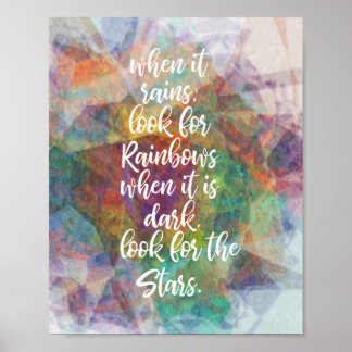 Poster Quand il pleut, cherchez Rainbows, Dark Look Stars
