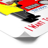 Poster Quand Je Crois, Je Veux Être Pompier (Coin)