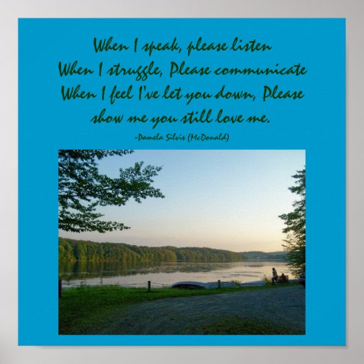 Poster Quand je parle, s'il vous plaît écoutez...Poem Pos (Devant)