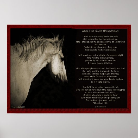 Poster Quand je suis une vieille femme de cheval (Devant)