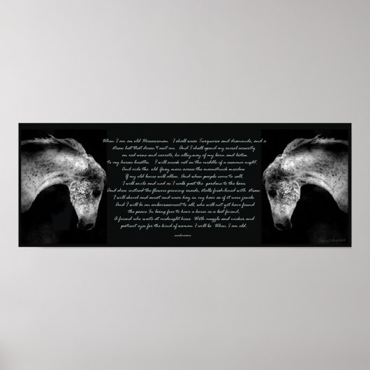 Poster Quand je suis une vieille femme de cheval Imprimer (Devant)