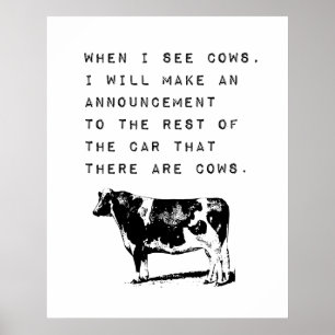 Poster Quand Je Vois Des Vaches, Un Mème D'Amoureux De Va