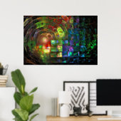 Poster 'Quand la lumière rencontre l'illusion' (Bureau à domicile)