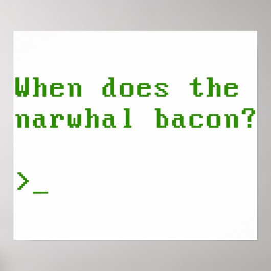 Poster Quand la question Reddit VGA de Narwhal Bacon (Devant)